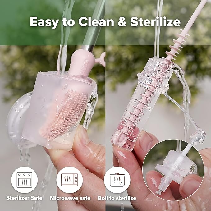 haakaa Colostrum Collectors 6ml/6pcs & Lidded Feeding Cup 25ml/1pc Set- Collect, Store & Feed Colostrum in One, Ready-to-Use Individually Wrapped, Reusable & Leakproof Colostrum Syringes