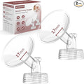 17mm Flanges Compatible with Spectra S2 S1 9 Plus Synergy Gold Breastpump, Not Original Spectra Replacement Pump Parts, Wide Mouth Flange Accessories for Elastic Nipples Work with Backflow Protector
