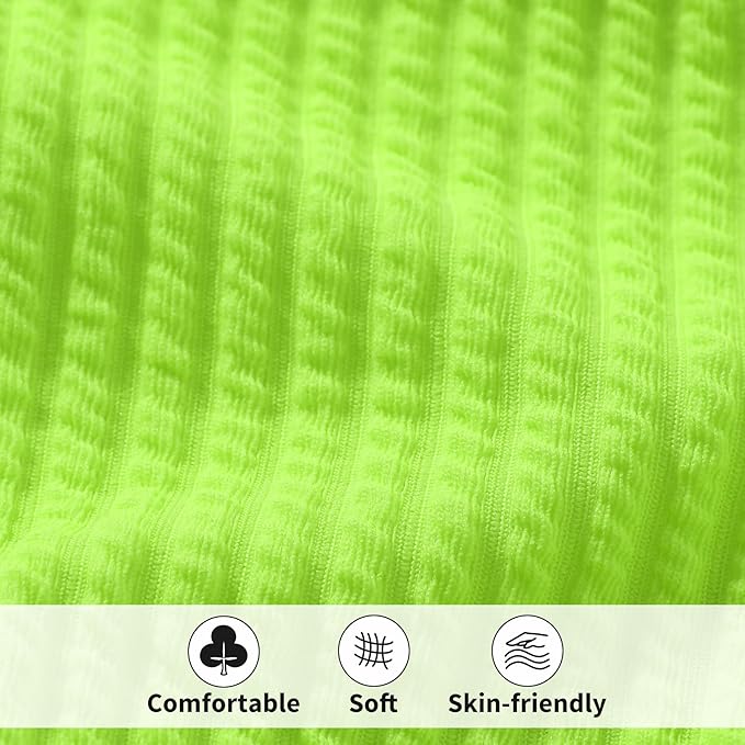 HAPPYMA Baby Swimsuit Toddler Girl Bathing Suit Summer Solid Color Bikini Set Beach Two Piece Swim Wear