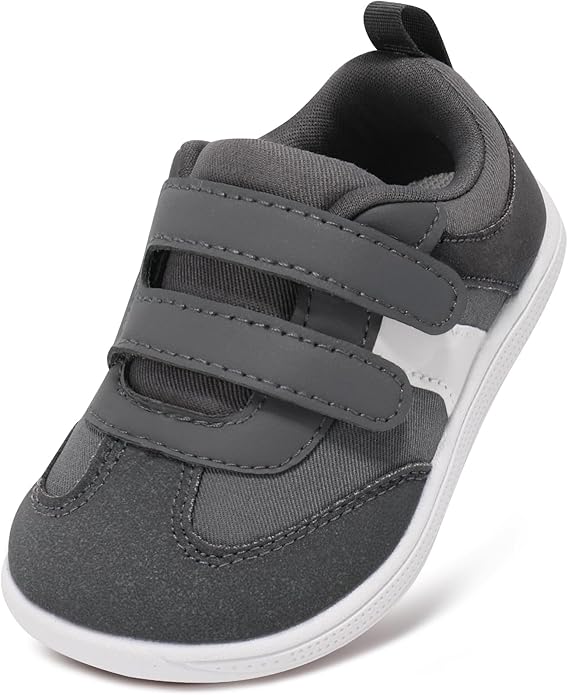 Toddler Wide Toe Box Barefoot Shoes Boys Girls Sneakers Zero Drop Kid Tennis Running Shoes Lightweight Non-Slip Comfortable Infant First Walking Shoe Outdoor Activities School