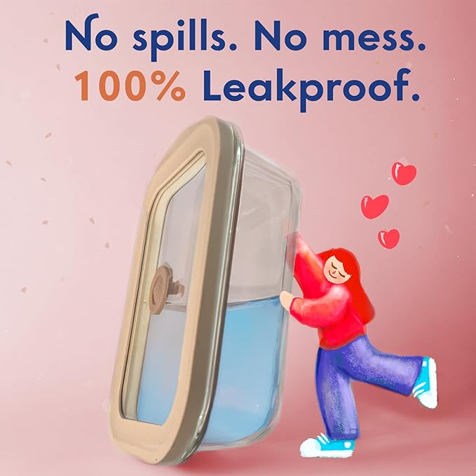 Ziruma Non-Toxic 6.2 Cup Glass Food Storage Containers with Lids, Large Food Containers, Plastic Free Meal Prep, Airtight Food Storage Container, Microwave and Freezer Safe, 2 Pack