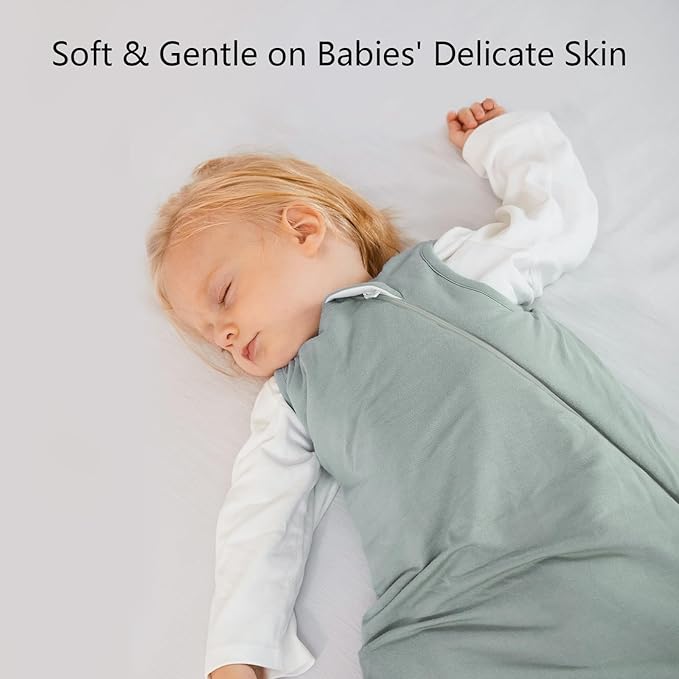 BubblePanda Rayon Made from Bamboo Sleep Sack 18-24 Months 0.5 Tog Soft Lightweight Toddler Sleep Sack 2t for Babies 2-Way Zipper Wearable Blanket Baby 18 Months