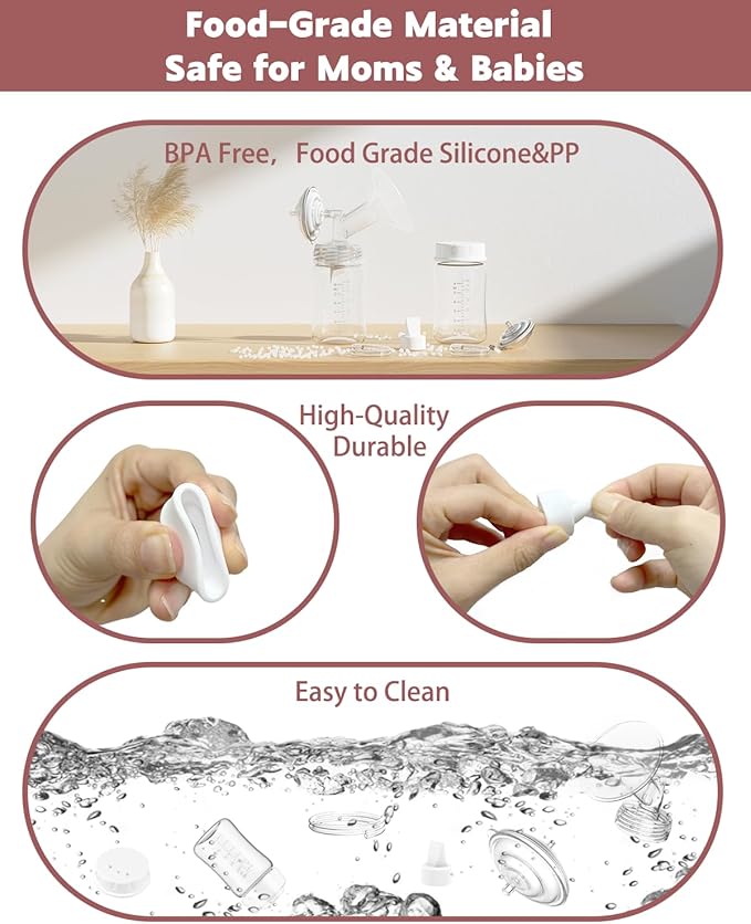 4packs 19mm Full Breast Replacement Pump Parts for Spectra S1 S2 9 Plus Synergy Gold Include 13mm Flange,Valve,Backflow Protector,Tube,Bottle,Caps, Fit for Motif Luna Cimilre Ameda MYA Pump