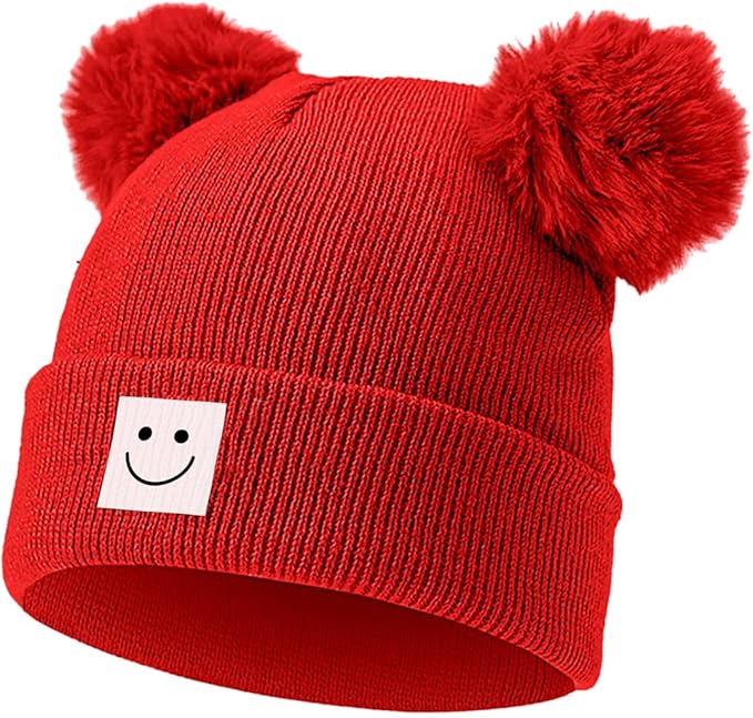 AZJ Baby Beanie Hat Toddler Infant Winter Knitted Hat Kids Soft Warm Pom Pom Beanie Cap for Boys Girls