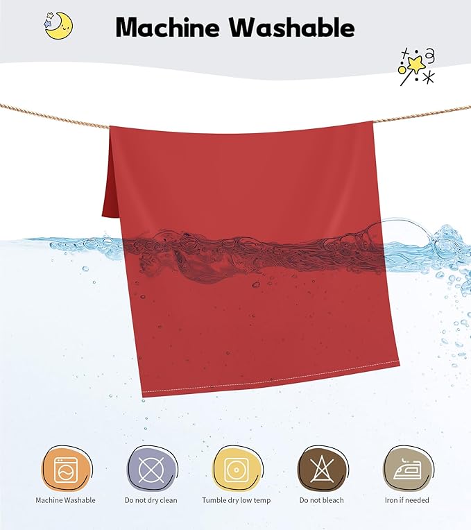 Deep Dream Toddler Pillowcases for 13x18 Pillow 2 Pack, 100% Cotton Travel Pillow Case Cover, 600 Thread Count Cotton Pillow Covers, Soft & Breathable Small Pillow Cases Envelope Closure, Dark Red