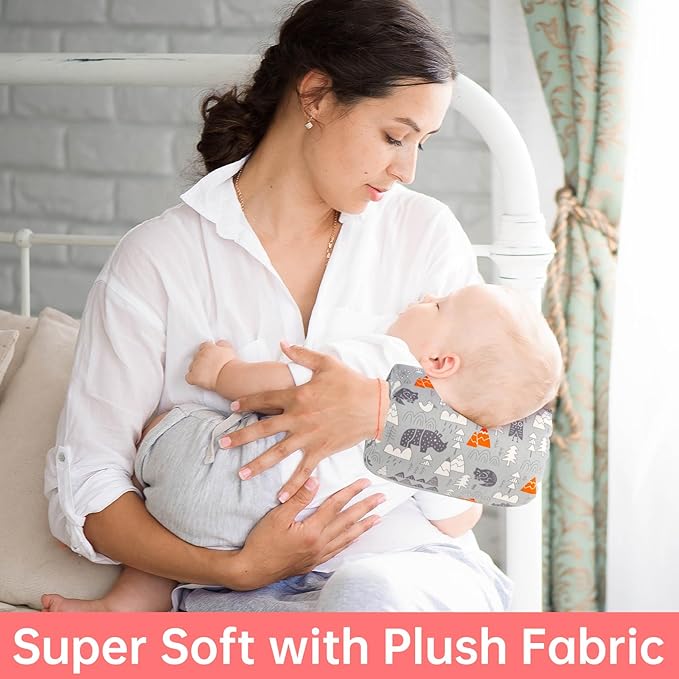 Cozy Cradle Pillow, Baby Feeding Arm Pillow,Soft Cotton Bottle Nursing Arm Pillows for Newborn,Breastfeeding Pillows for More Support for Mom and Baby,Ergonomic Nursing Essentials (Gray)