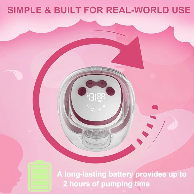 Wearable Breastfeeding Pump & Lactation Massager, FDA Cleared with Hospital-Grade Suction, Hands-Free, Invisible & Quiet, 4 Modes | 15 Levels, BPA-Free PA12, 2-Pack