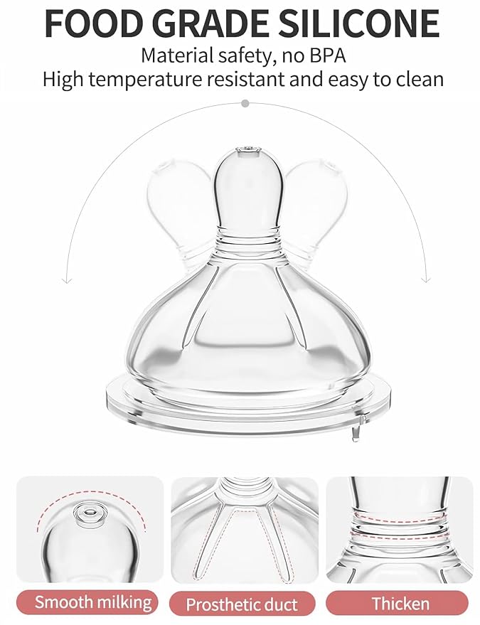Glass Baby Bottles,Anti Colic Breastfeeding Bottle with Natural Response Nipple Size S,Wide Neck Slow Flow Baby Bottle for Baby,Newborn,Preemie 0-3 0-6 Month,BPA Free (Green, 2 Pack, 4 Ounce)