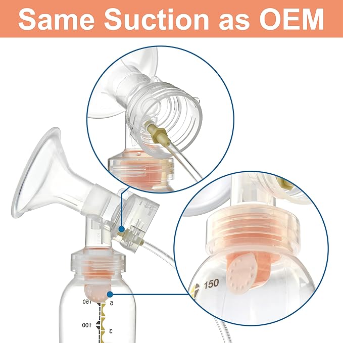 Maymom Breast Pump Kit Compatible with Medela Pump in Style Advanced Pump; 2xTwo-Piece 27mm Breastshield, 2 Valve, 4 Membrane, 2 Replacement Tubing; Replacement Part for Medela Shield, Valve