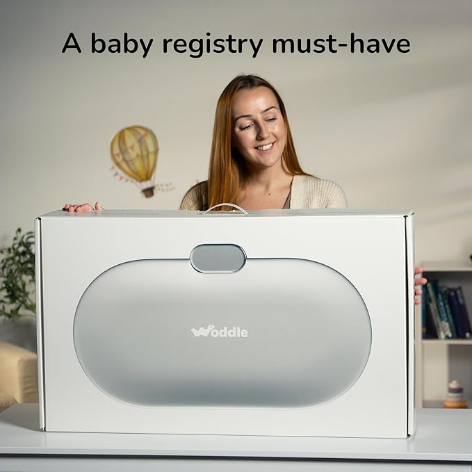 Woddle Multifunctional Smart Baby Changing Pad with Precision Scale for Critical Weight Monitoring + AI App, Noise Machine, Warmer, Night Light, Touchscreen Tracker, All-in-One