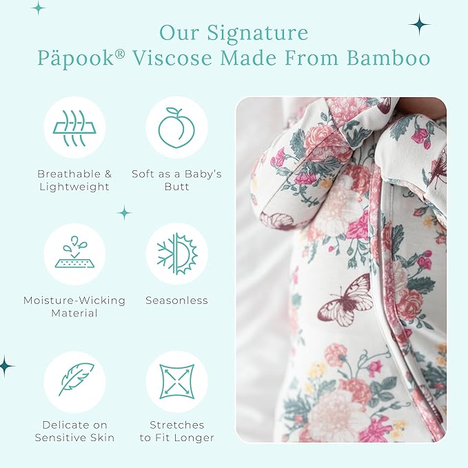 Posh Peanut Convertible Baby Sleepers - Girls Footless Baby Pajamas with 2 Way Zipper for Easy Diaper Changes