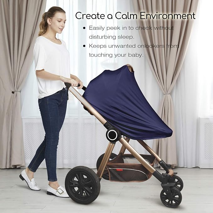 Nursing Cover & Baby Nursing Poncho,Multi Use Breastfeeding Cover for CarSeat Canopy, High Seat Cover, Stroller Cover, Shopping Cart Cover,Nursing Scarf for Boy and Girl by Kefee Kol (Blue)