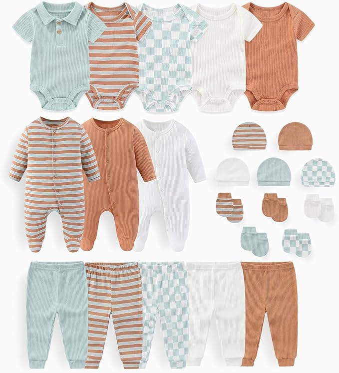 Unisex Baby Boy Girl Clohtes Pants Sets 23 pack Cotton Casual New born Clothing Comfort Infant Birthday Outfit