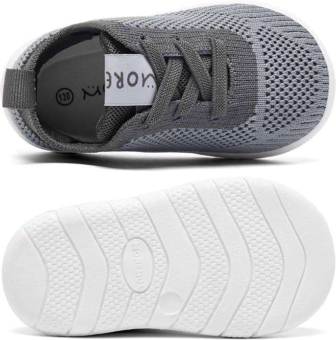 MORENDL Toddler Shoes Baby Walking Sock Shoes Infant Sneakers 0-4 Years Boy Girl Barefoot Tennis Shoe Non-Slip Brethable