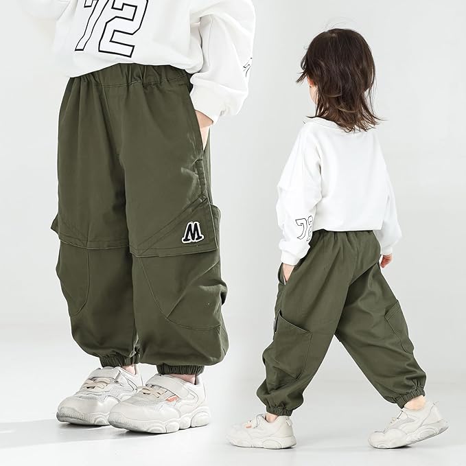 MINI PANDA Toddler Pants Boys& Girls, Relaxed Stretch Twill Toddler Casual Pants