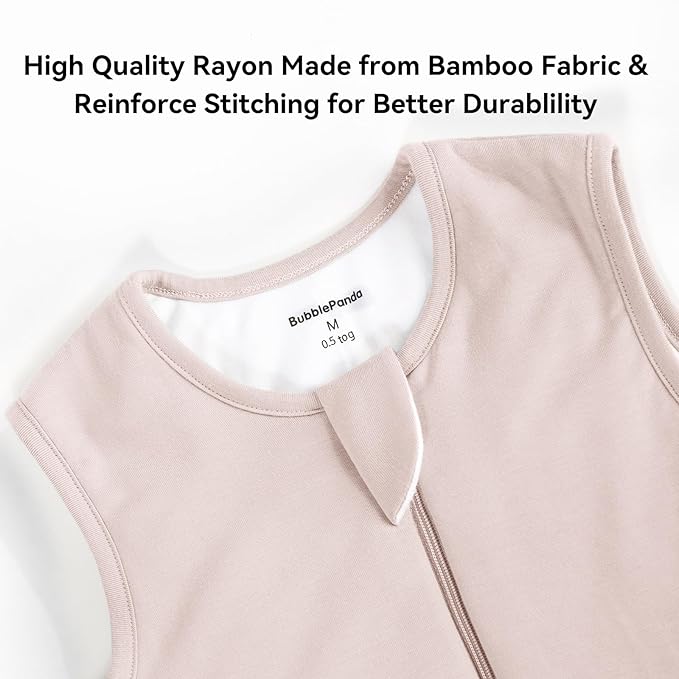 BubblePanda Rayon Made from Bamboo Toddler Sleep Sack with Feet 6-12 Months 0.5 Tog Ultra Soft Toddler Sleeping Sack Baby Sleep Bag Walker Wearable Blanket with Legs 2-Way Zipper Lightweight