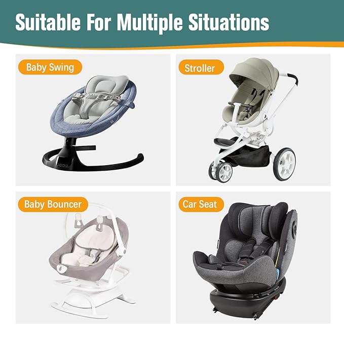 KAKIBLIN Baby Travel Pillow, Upgraded Baby Support Pillow for Head and Neck, Head Neck Pillow for Car Seat,Pushchair,Travel, Dark Green