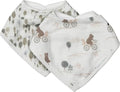 Loulou Lollipop Muslin Bandana Bib Drool Bib Set for Baby Girl and Boy, Adjustable 3 to 36 Months, 2 Pack