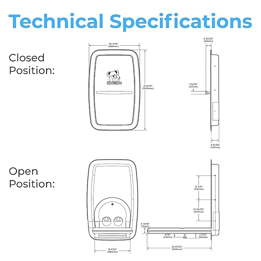Koala Kare Baby Changing Station Vertical Recessed-Mounted, Model KB311-SSRE (Stainless Steel)