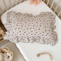 BuLuTu Blue Orchid Flower with Dots Design Kids Pillow Case Standard Size, 20"x26", 1 pc, Soft Breathable Cotton Muslin Pillowcase Durable Pillow Cover for Children Bed, All Seasons