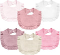 Baby Muslin Bibs,6 Pcs Drool Bandana Bibs for Baby Girl Drooling and Teething,Soft and Absorbent Cotton for Newborn