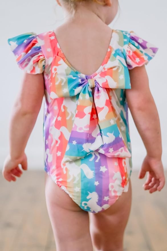 Toddler Girl Baby Ruffles Mermaid Fish Scale Swimsuit One Piece Swimwear Bathing Sunsuit