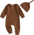 Kuriozud Newborn Infant Unisex Baby Boy Girl Clothes Button Romper Jumpsuit Basic One Piece Outfits