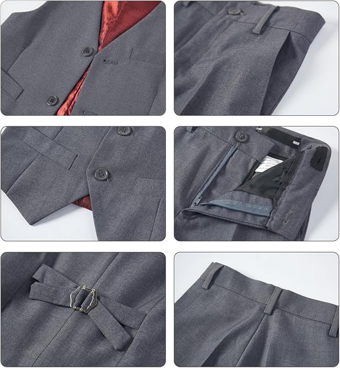 Boys Vest Set Formal Dress Suits Wedding Outfit Dresswear
