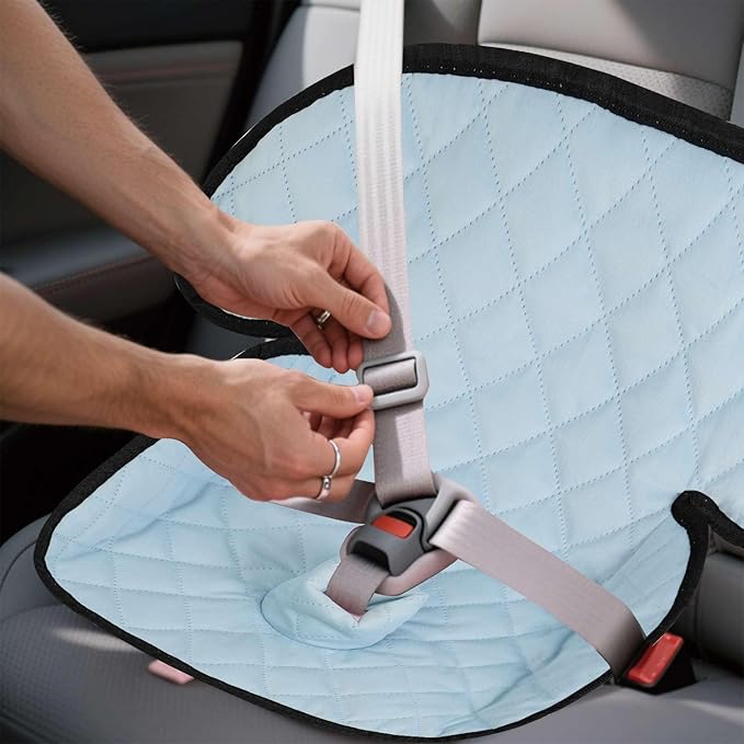 MOOB Waterproof Car Seat Protector - Potty Training Liner for Baby & Toddler, Machine Washable Piddle Pad with Anti-Slip Backing, Universal Fit for Infant Car Seat & Stroller (Black)