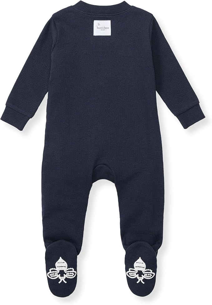Burt’s Bees Baby Boys' One-Piece Sleep and Play 100% Organic Cotton PJs