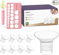 Nuliie 8PCS Silicone Flanges Insert Replacement Kit, Flange Sizing Kit 21mm for 24mm Flange/Shield Breast Pumps, Pumping Essential Kit for Moms