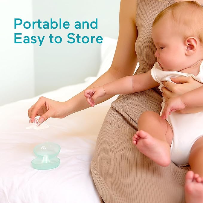 Paruu Contact Nipple Shields, Butterfly Breastfeeding Nipple Shields for Protecting Flat or Inverted Nipples, 100% Food-Grade Silicone, Made Without BPA/BPS, Include Carry Case (17mm)