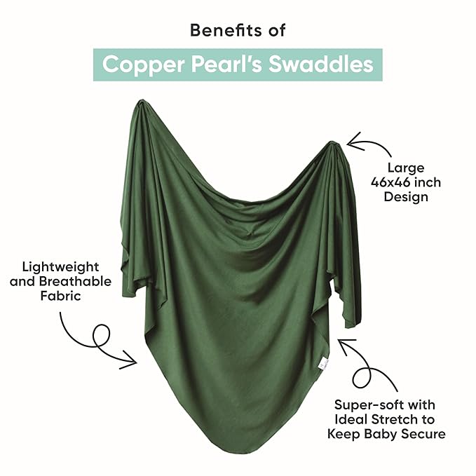 Copper Pearl Baby Swaddle Blanket - Premium Knit Baby Blanket, Large Soft Stretchy Receiving Blankets for Baby Boy and Girl, Swaddles for Newborn, Infant, and Toddler (Cove)