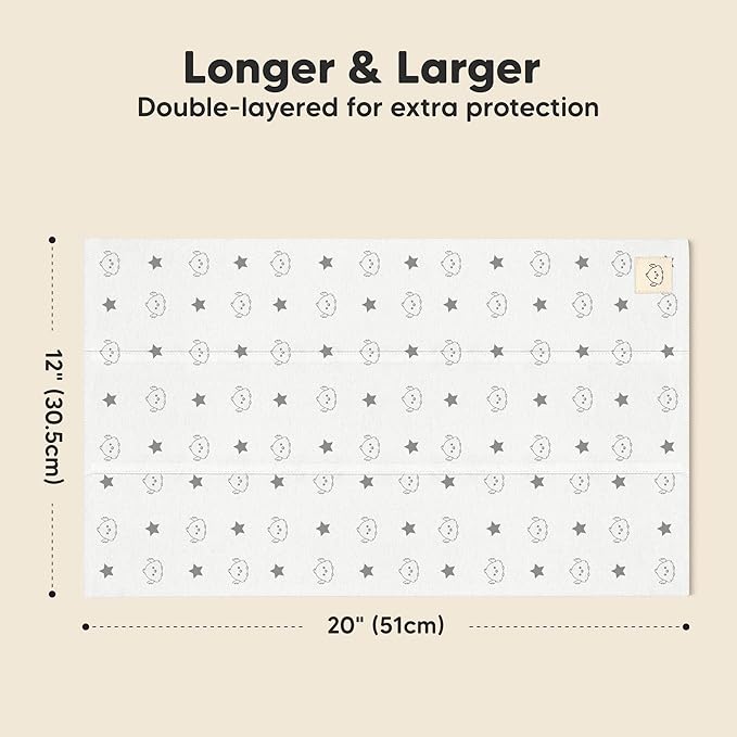 Organic Burp Cloths Baby Boy, Girl - 6-Pack Large Cotton Burping Cloths for Babies, Spit Up Rags, Super Absorbent, Ultra Soft Newborn Rag, Gender Neutral, Machine Washable, Durable(Constellation)