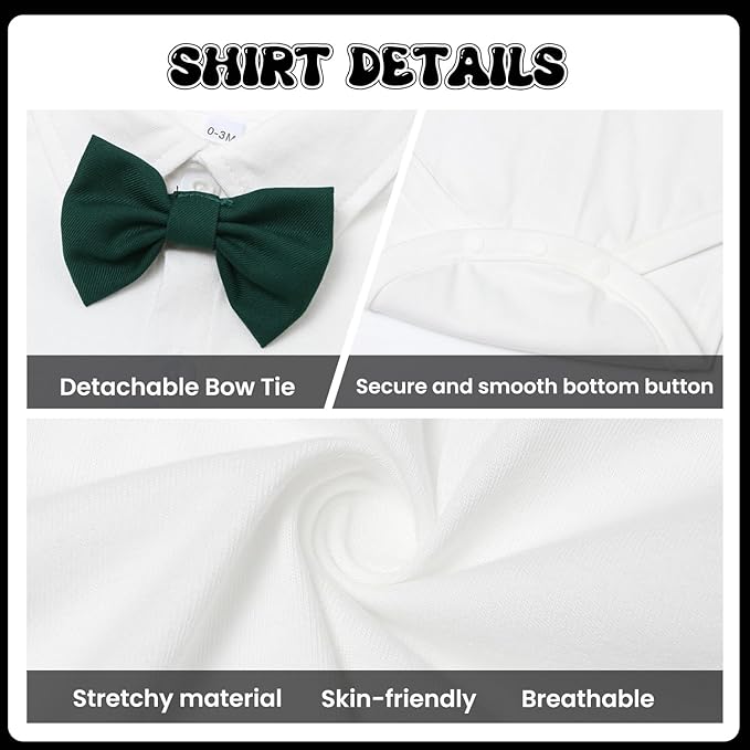 Baby Boy Clothes Suits Infant Gentleman Wedding Outfit Formal Dress Shirt Vest Bowtie Pants 4Pcs Baby Suit Sets