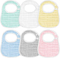 Accmor Muslin Baby Drool Bibs 6 Pack Baby Bandana Drool Bibs Soft Cotton Baby Bandana Bibs for Teething Drooling