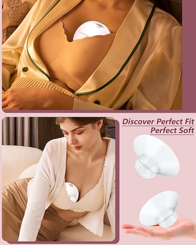 4PC Flange Insert 18mm Compatible with Momcozy M5/M6/M9/S12 Pro/V1 Pro/V1 Pro Breast Pump, Fit for Eufy/Elvie/Medela/Spectra/Lansinoh/NCVI/Lansinoh/TSRETE with 24mm Flange/Shield Breast Pump
