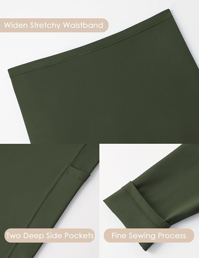 POSHDIVAH 3 Pack Women's Maternity Workout Leggings Over The Belly Pregnancy Yoga Pants with Pockets