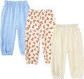 MYGBCPJS Baby Boys Girls Cotton Linen Trousers Kids Casual Ankle Pants Loose Long Bloomers