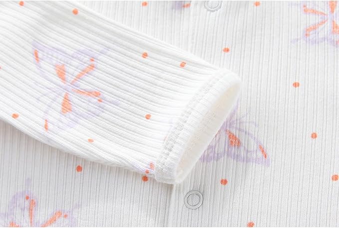 Fashion Baby Boy Girl Clothing Set Cotton Soft 3-Piece Long Sleeve Button Rompers 5-Pack Hats&Gloves Infant Clothes