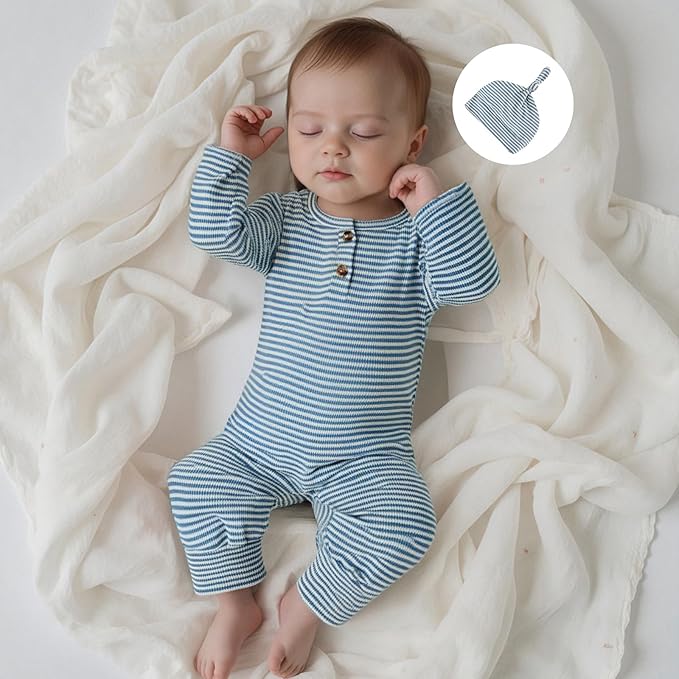 Kuriozud Newborn Infant Unisex Baby Boy Girl Clothes Button Romper Jumpsuit Basic One Piece Outfits