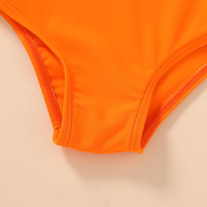 Happy Town Toddler Swimsuit Girl One Piece Bathing Suit Color Block Swimwear Baby Summer Beach Wear