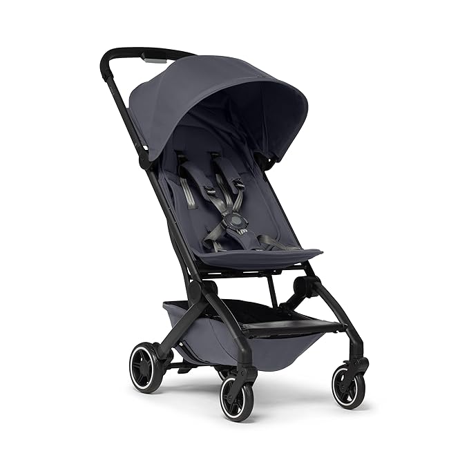 Joolz AER+ Lightweight & Compact Travel Stroller - Portable One-Hand Fold Design - Ergonomic Seat for Infant & Toddler (up to 50 lb) - XXL Sun Hood - Stroller for Airplane -Travel Pouch - Stone Grey