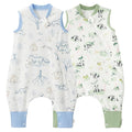 Duomiaomiao 2 Pack 0.5 TOG Toddler Sleep Sack 36-48 Months 100% Cotton Lightweight Baby Sleep Sack with Feet, Breathable Comfy Toddler Wearable Blanket