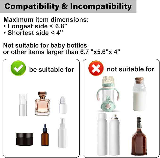 Prsildan Acrylic Drawer Makeup Organizer with 6 Drawers (Not for Baby Bottle), Set of 2 Office Desk Organizers Accessories, Clear Stackable Storage Drawers for Vanity, Craft (Largest Drawer 4" Tall)