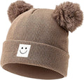 AZJ Baby Beanie Hat Toddler Infant Winter Knitted Hat Kids Soft Warm Pom Pom Beanie Cap for Boys Girls