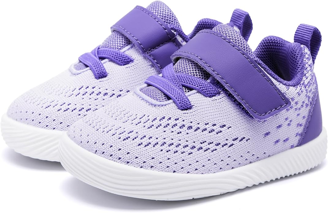 MORENDL Toddler Sneakers Baby Boys & Girls Barefoot Shoes Lightweight Breathable Walking Running Tennis Athletic Sport Shoes