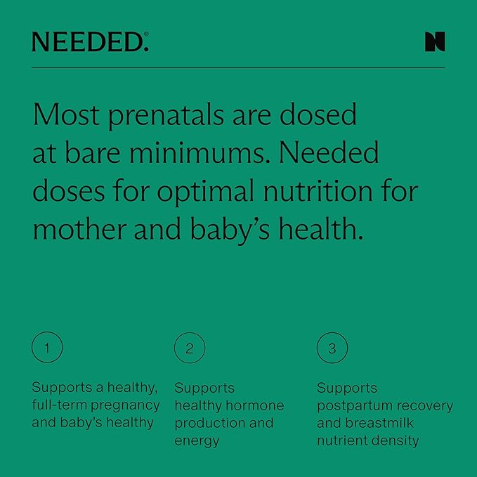 Needed. Vanilla Prenatal Multivitamin Powder & Omega-3 Bundle | Nutrient Support for Pregnancy & Postpartum