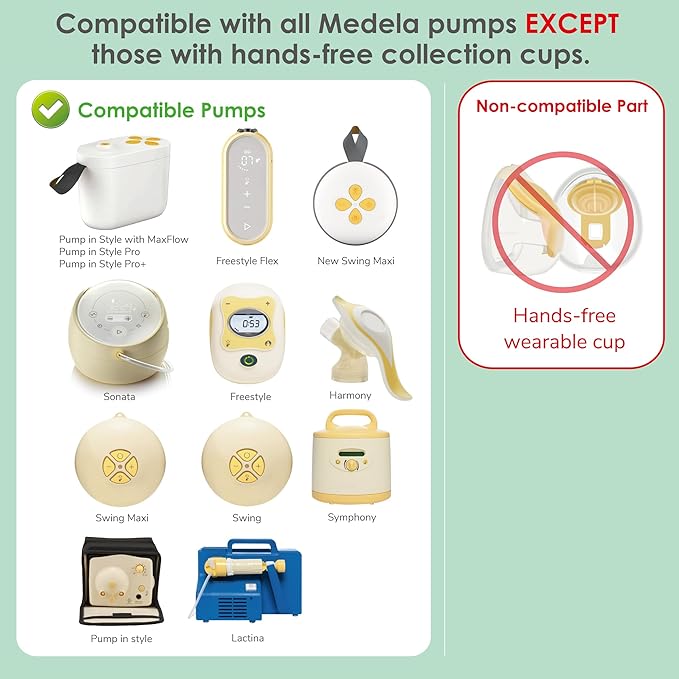 13mm Maymom MyFit Shields, Pano Series; Compatible with Medela Breast Pump- PersonalFit, Freestyle, Harmony, Maxi, Freestyle Flex Connector; Connect to Maymom Widemouth/Narrow Connector, 2pcs