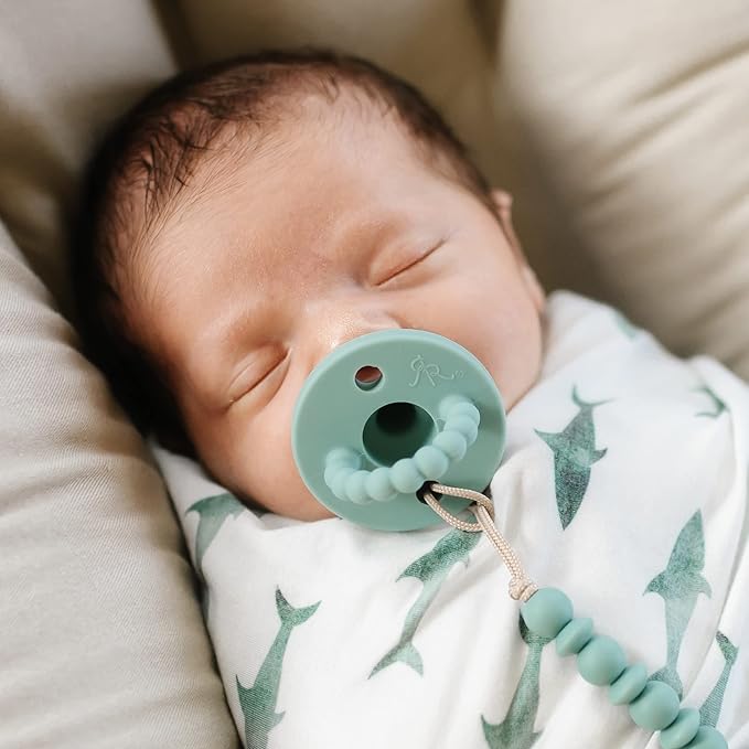 Ryan & Rose Cutie PAT Pacifier Teether (Slant, Seaglass)